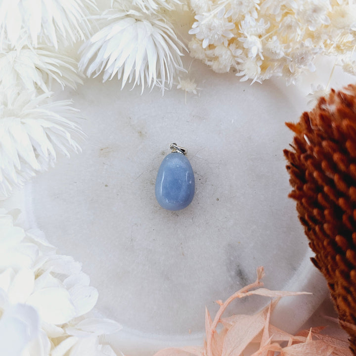 Angelite Tumbled Pendant