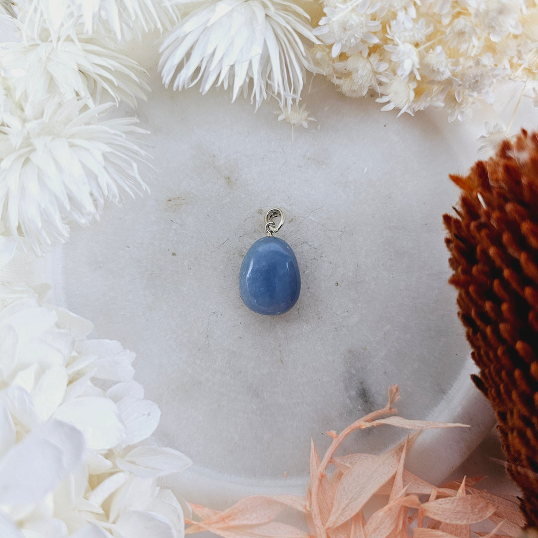 Angelite Tumbled Pendant