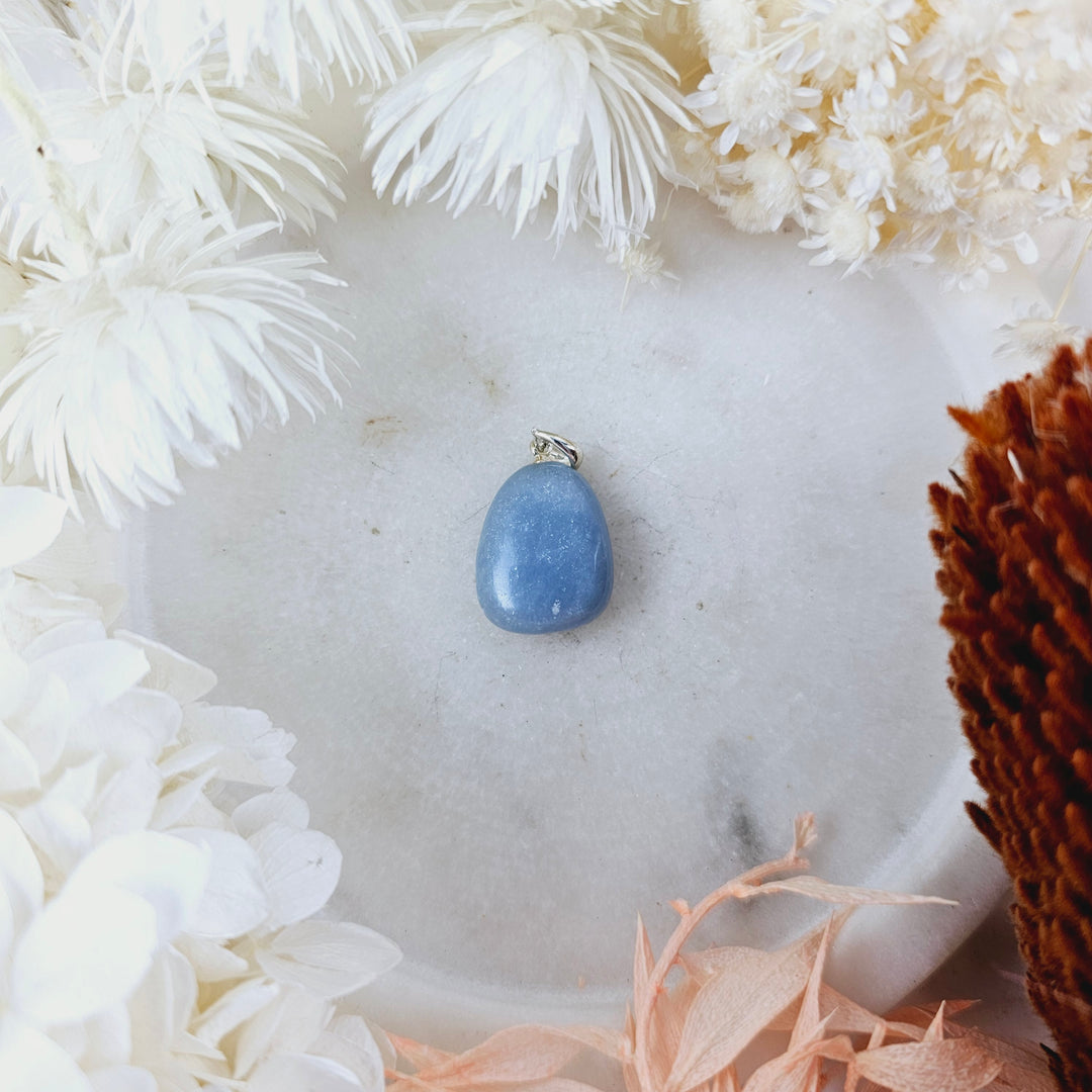 Angelite Tumbled Pendant