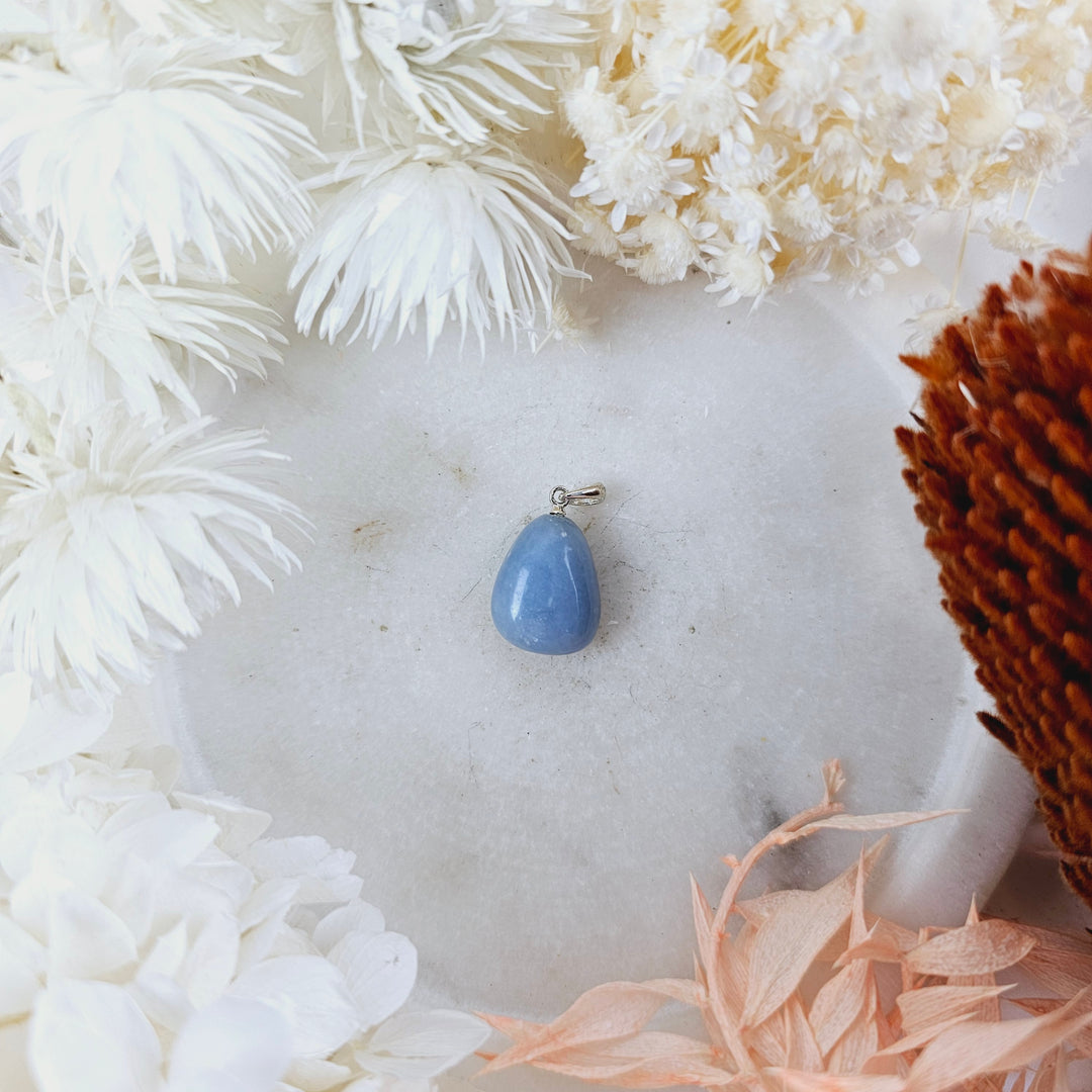 Angelite Tumbled Pendant