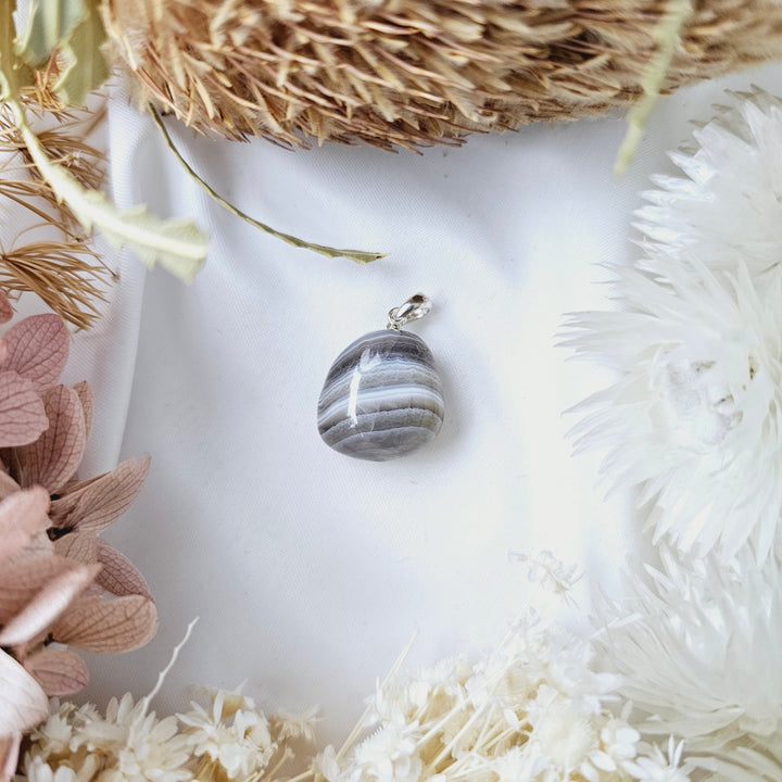 Botswana Agate Tumbled Pendant