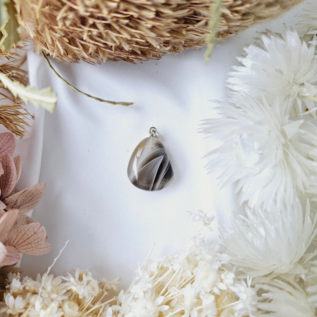 Botswana Agate Tumbled Pendant