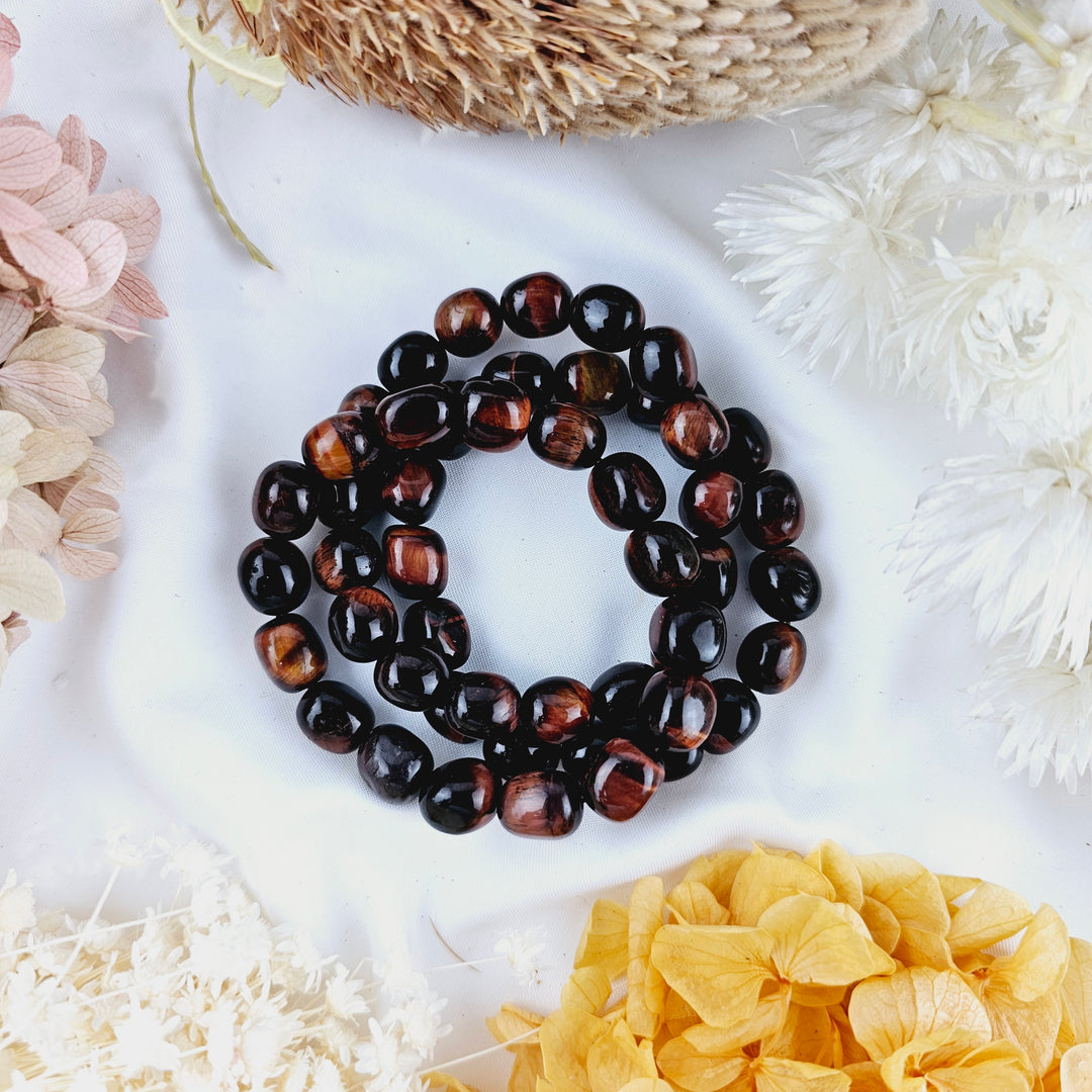 Red Tigers Eye Bracelet - Tumbled