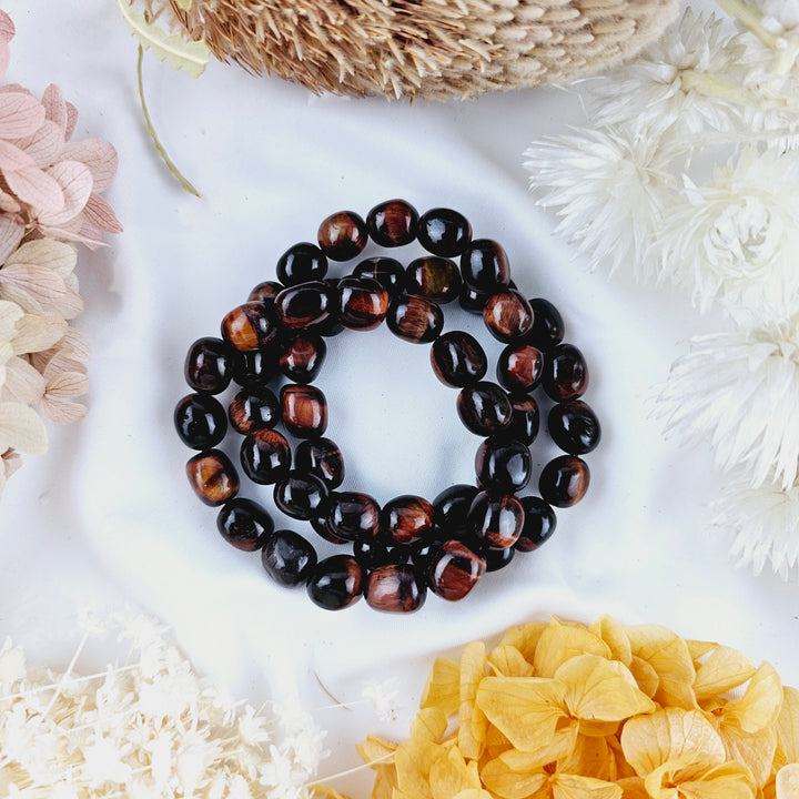 Red Tigers Eye Bracelet - Tumbled