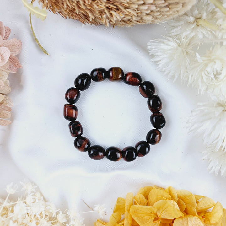 Red Tigers Eye Bracelet - Tumbled