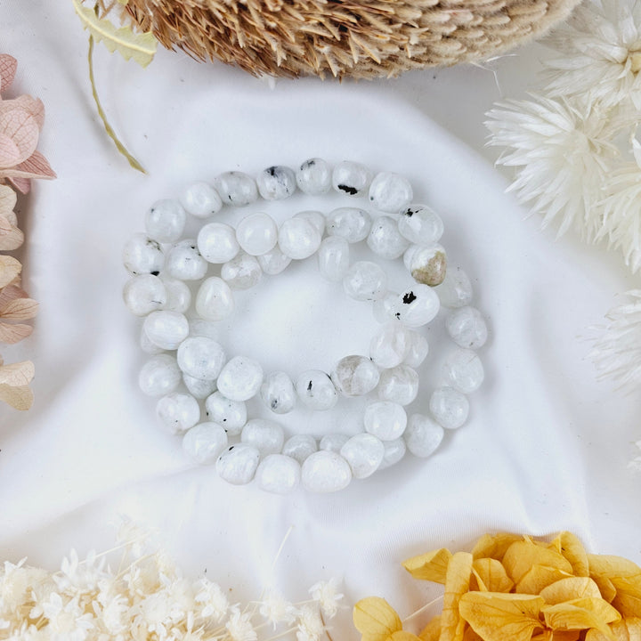 Rainbow Moonstone Bracelet - Tumbled