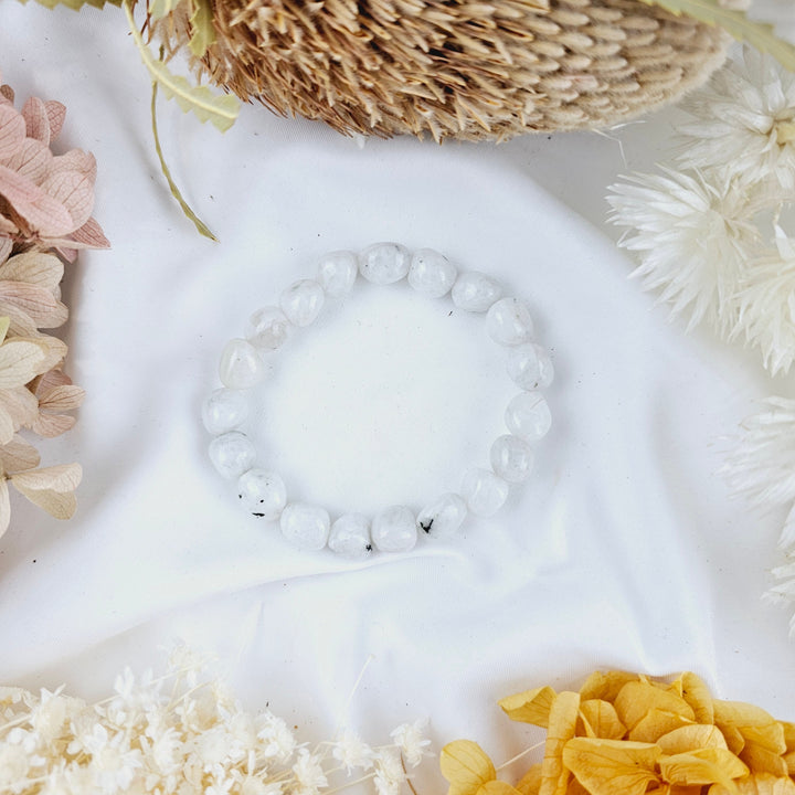 Rainbow Moonstone Bracelet - Tumbled