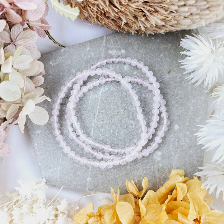 Rose Quartz Bracelet - 4mm