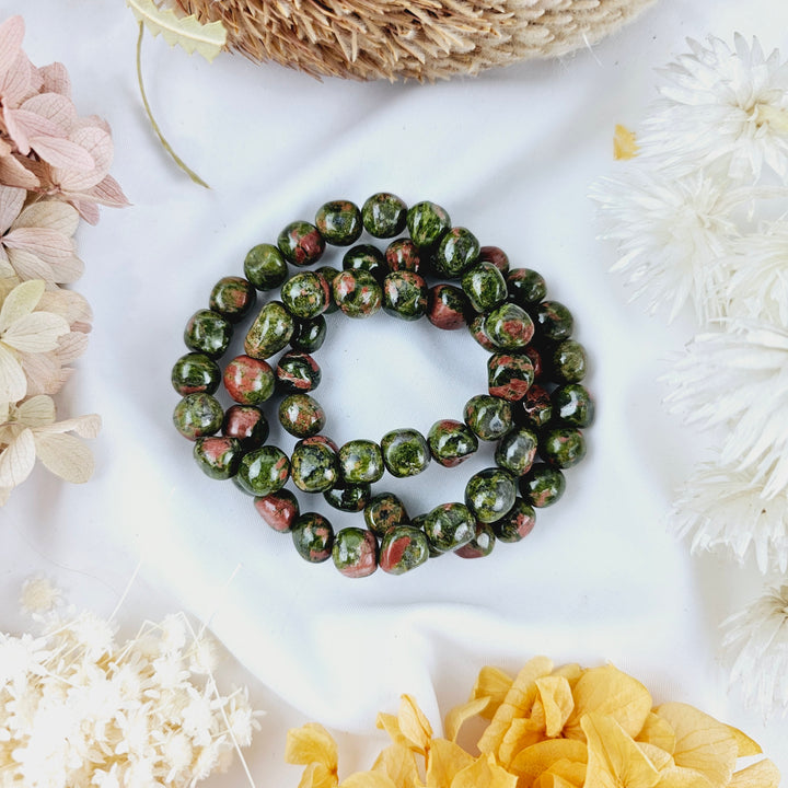 Unakite Jasper Bracelet - Tumbled