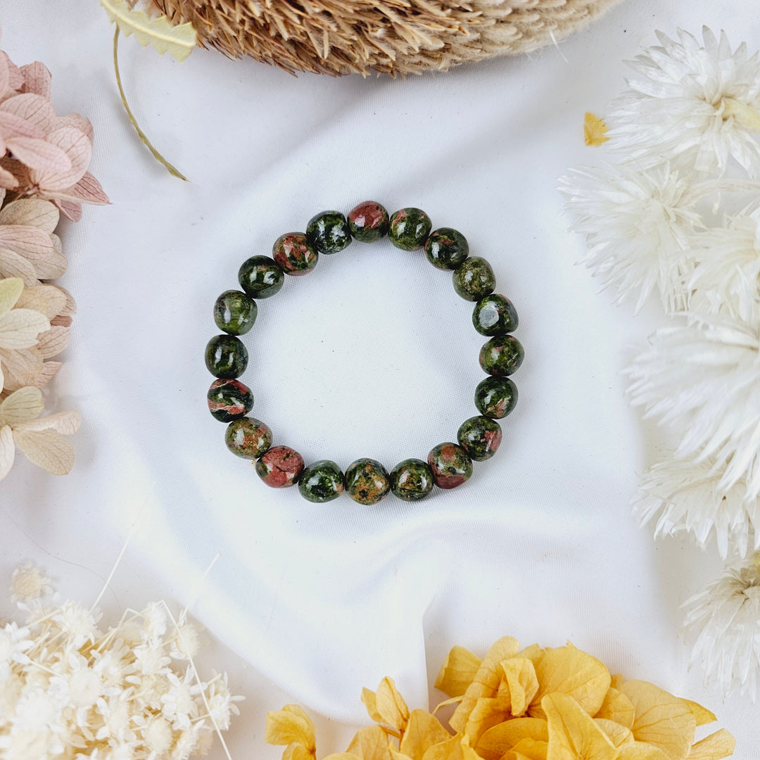 Unakite Jasper Bracelet - Tumbled