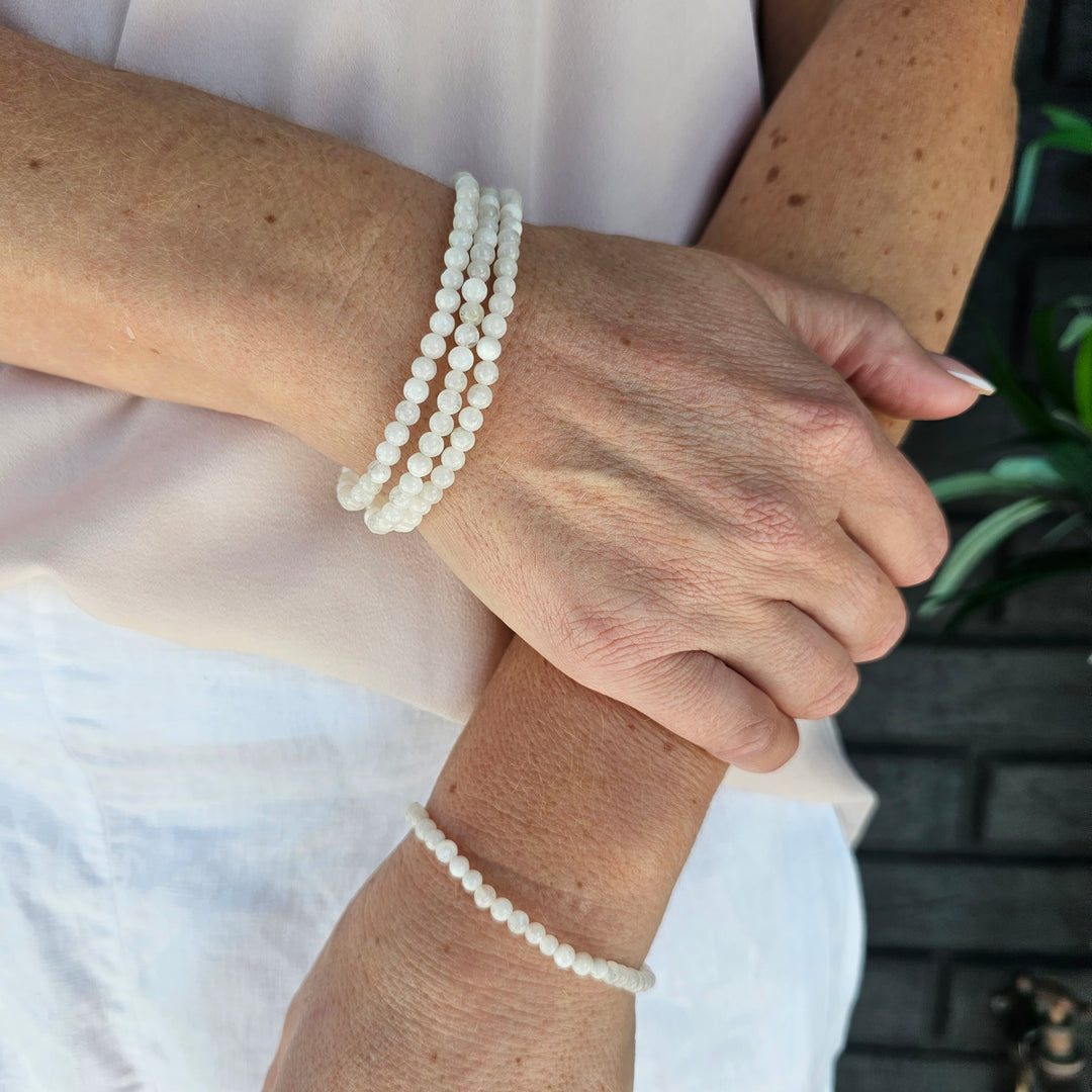Rainbow Moonstone Bracelet - 4mm