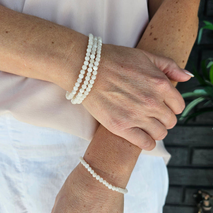 Rainbow Moonstone Bracelet - 4mm