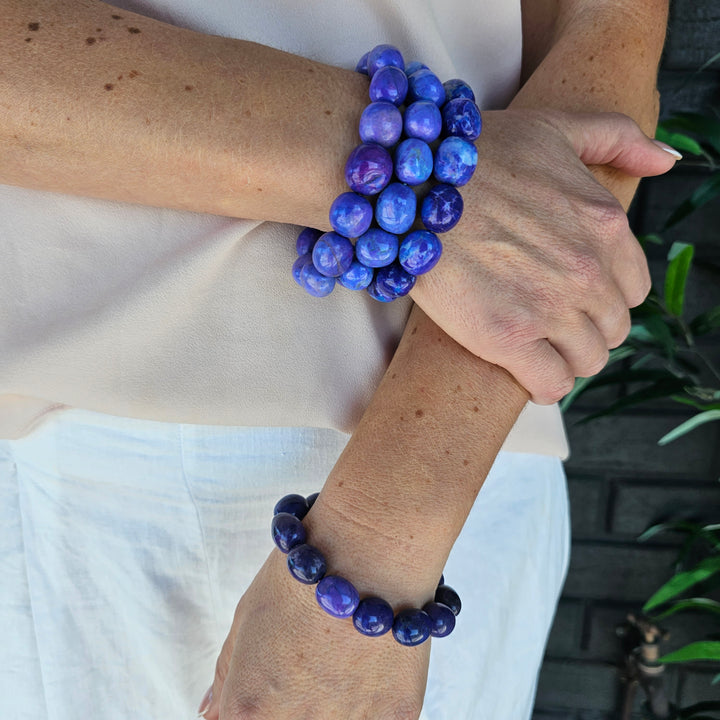 Purple Howlite Bracelet - Tumbled