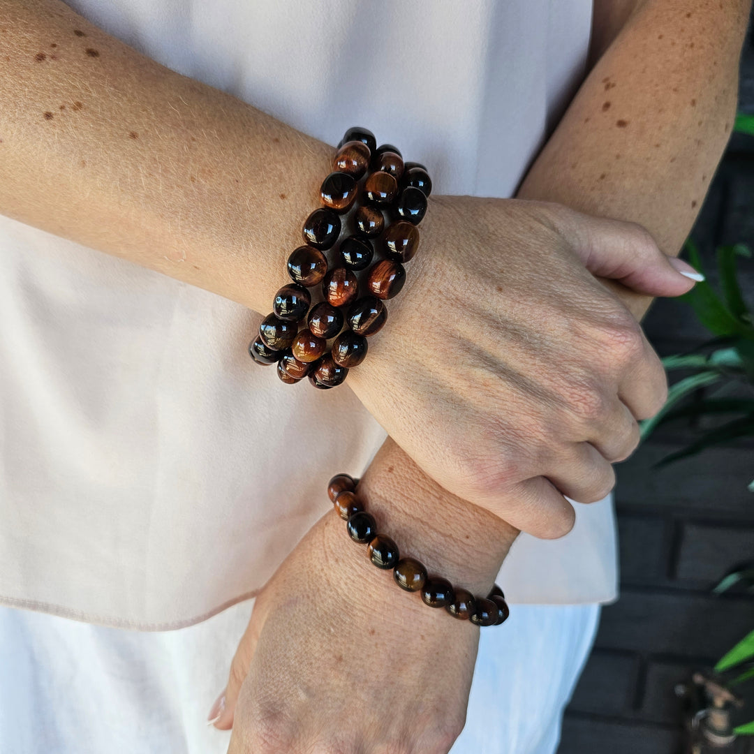 Red Tigers Eye Bracelet - Tumbled