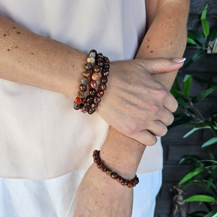 Red Jasper Bracelet - Tumbled