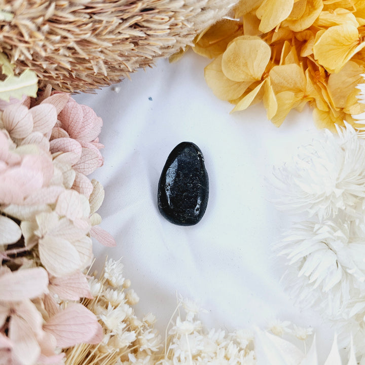 Black Tourmaline Tumbled Pendant