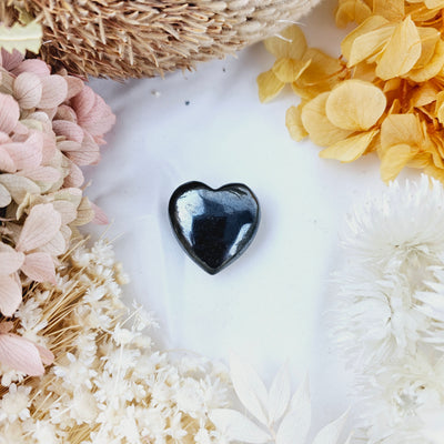 Hematite Heart Pendant — Grounded Strength