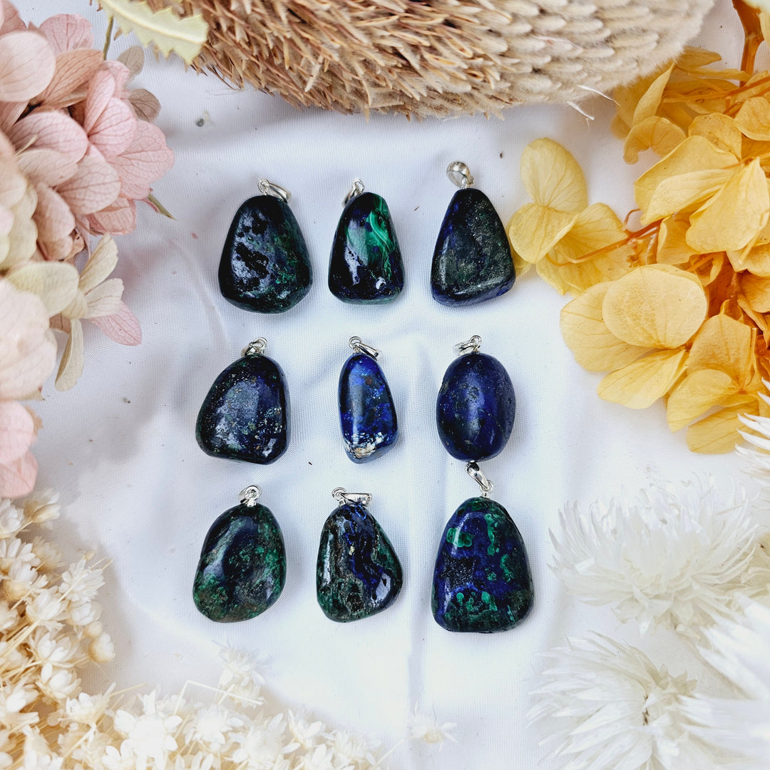 Azurite Malachite Tumbled Pendant