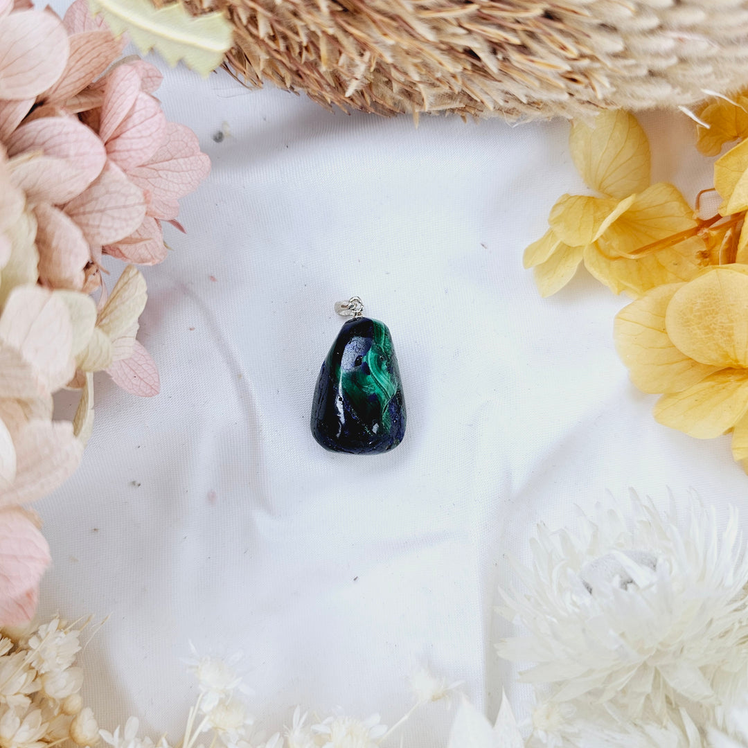 Azurite Malachite Tumbled Pendant