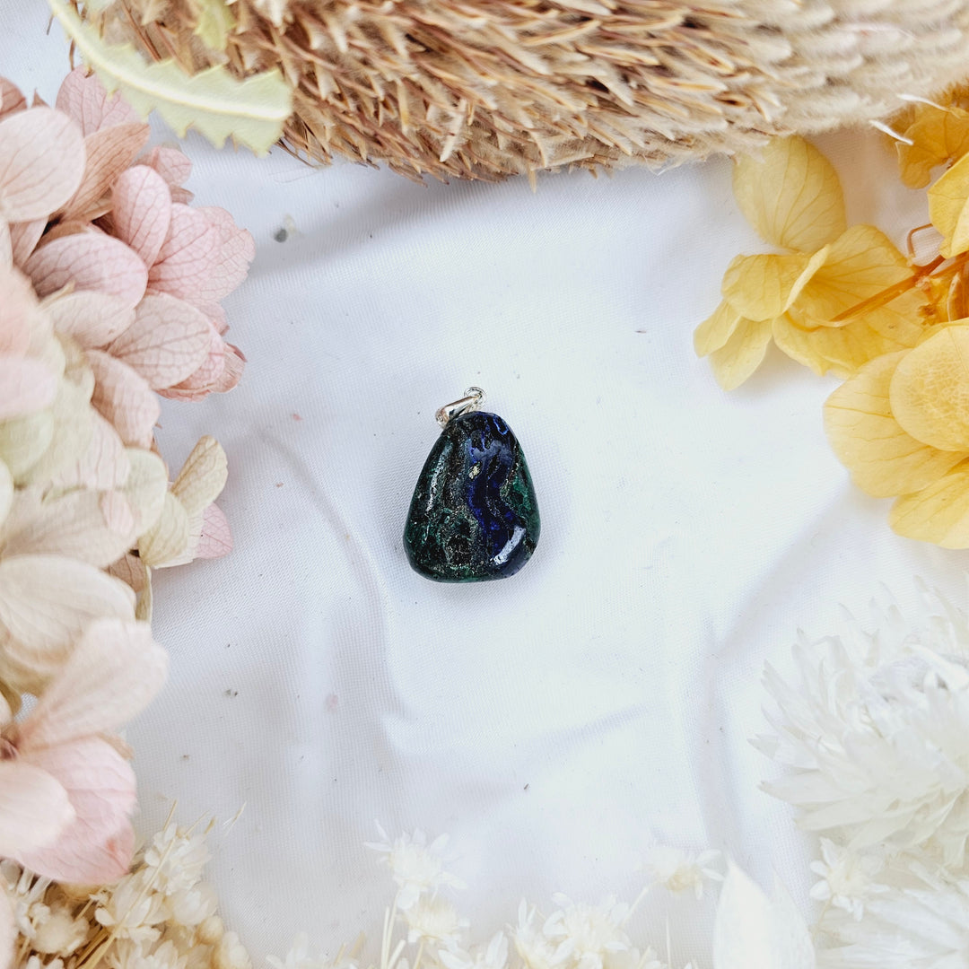 Azurite Malachite Tumbled Pendant