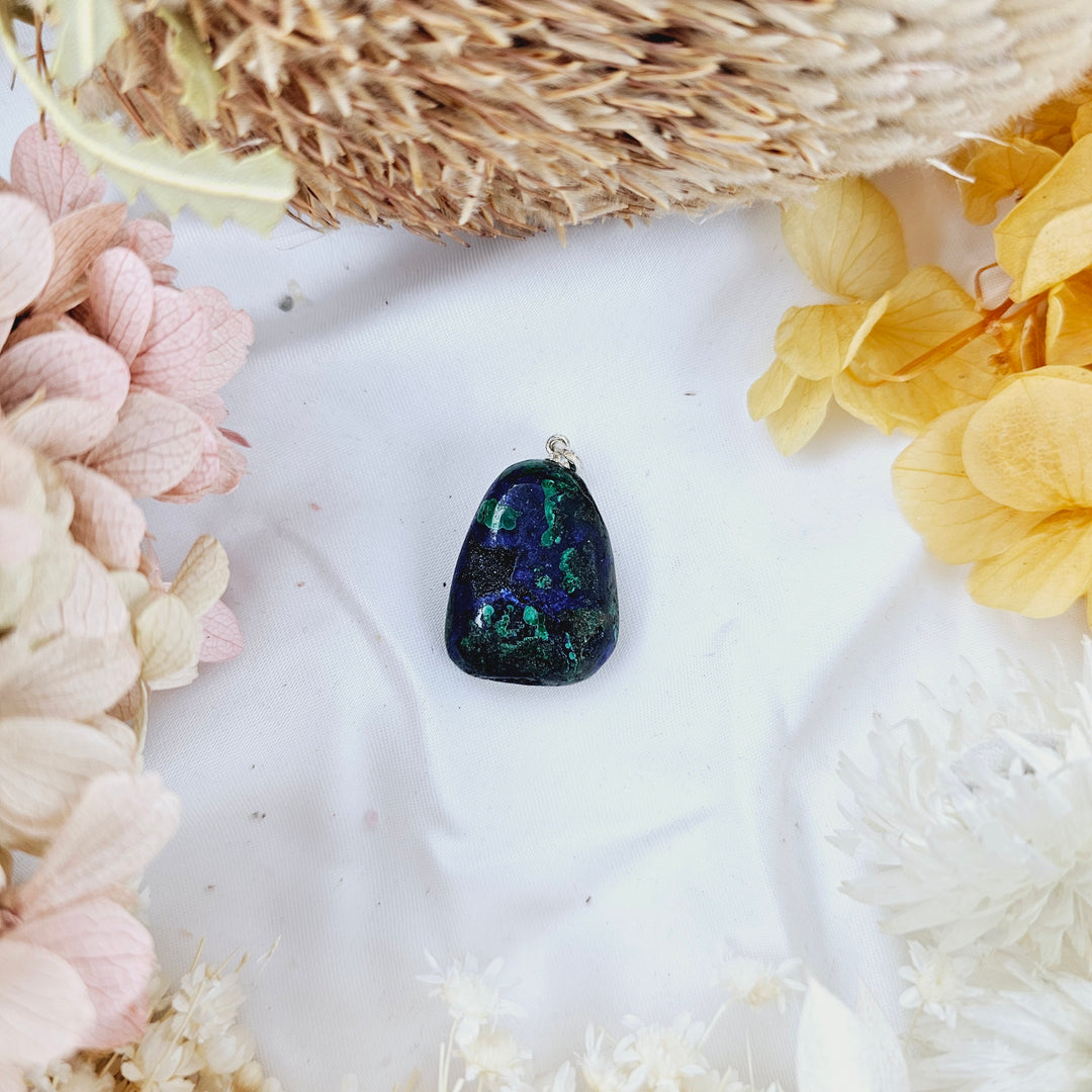 Azurite Malachite Tumbled Pendant