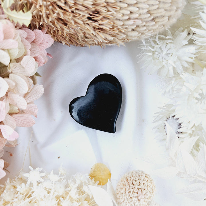 Black Obsidian Heart Pendant