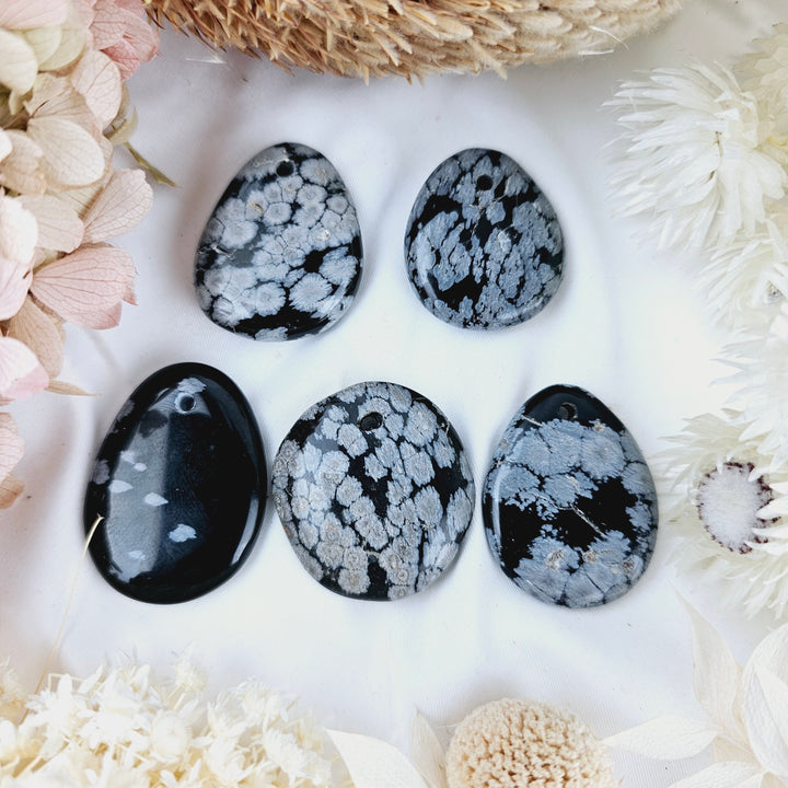 Snowflake Obsidian Pendant