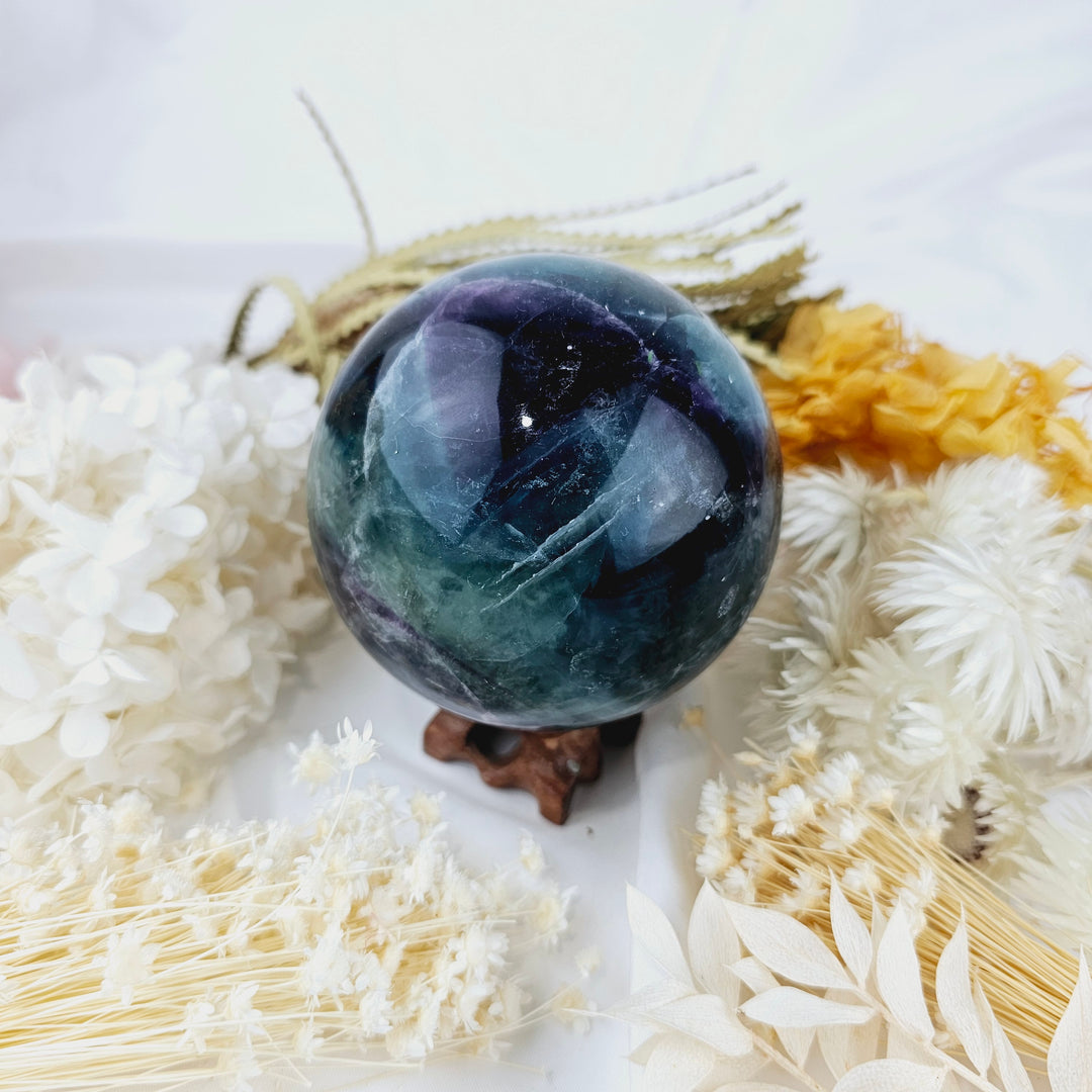 Rainbow Fluorite Sphere