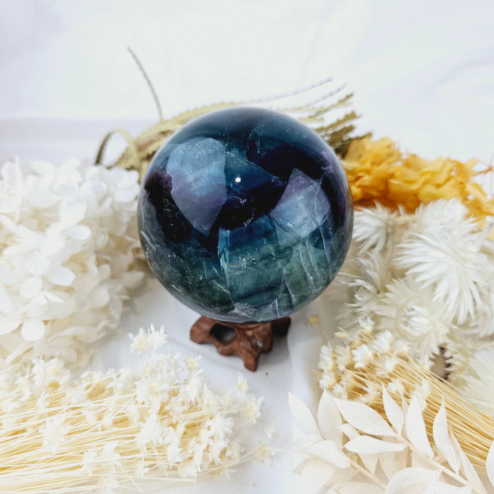 Rainbow Fluorite Sphere