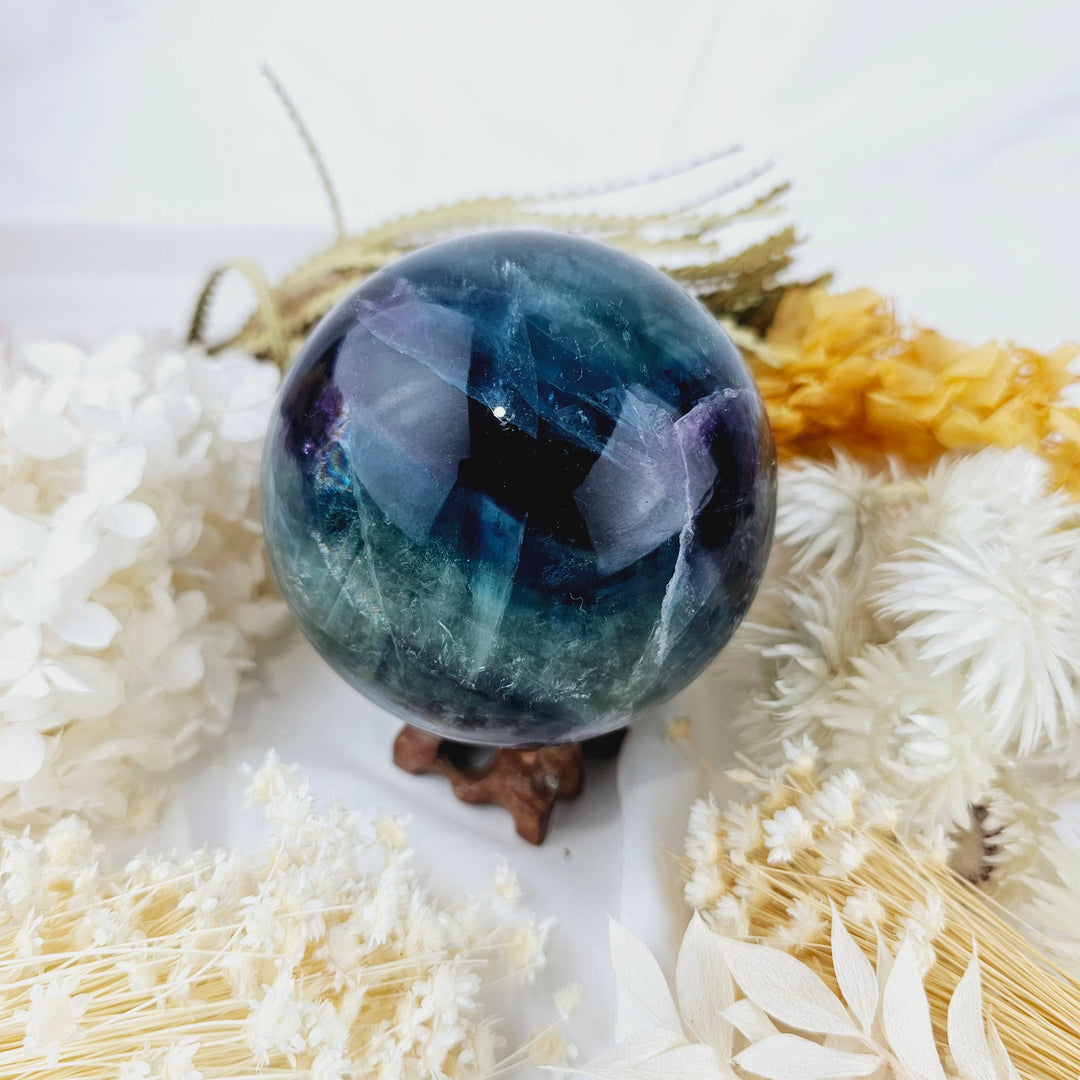 Rainbow Fluorite Sphere