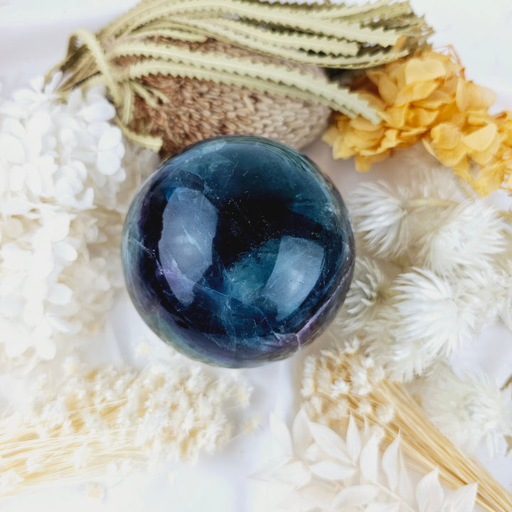 Rainbow Fluorite Sphere