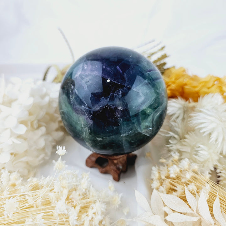 Rainbow Fluorite Sphere