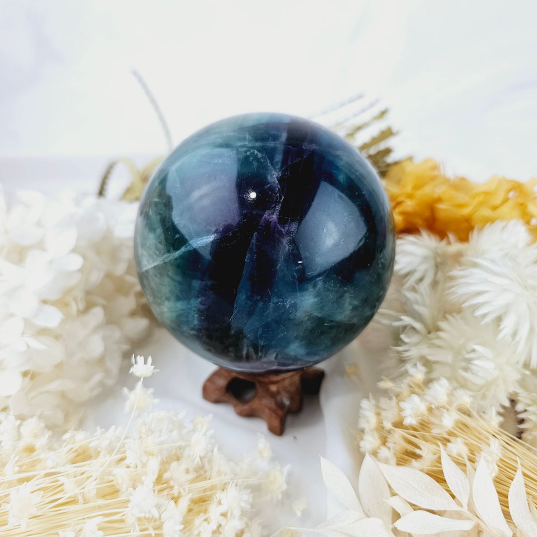 Rainbow Fluorite Sphere