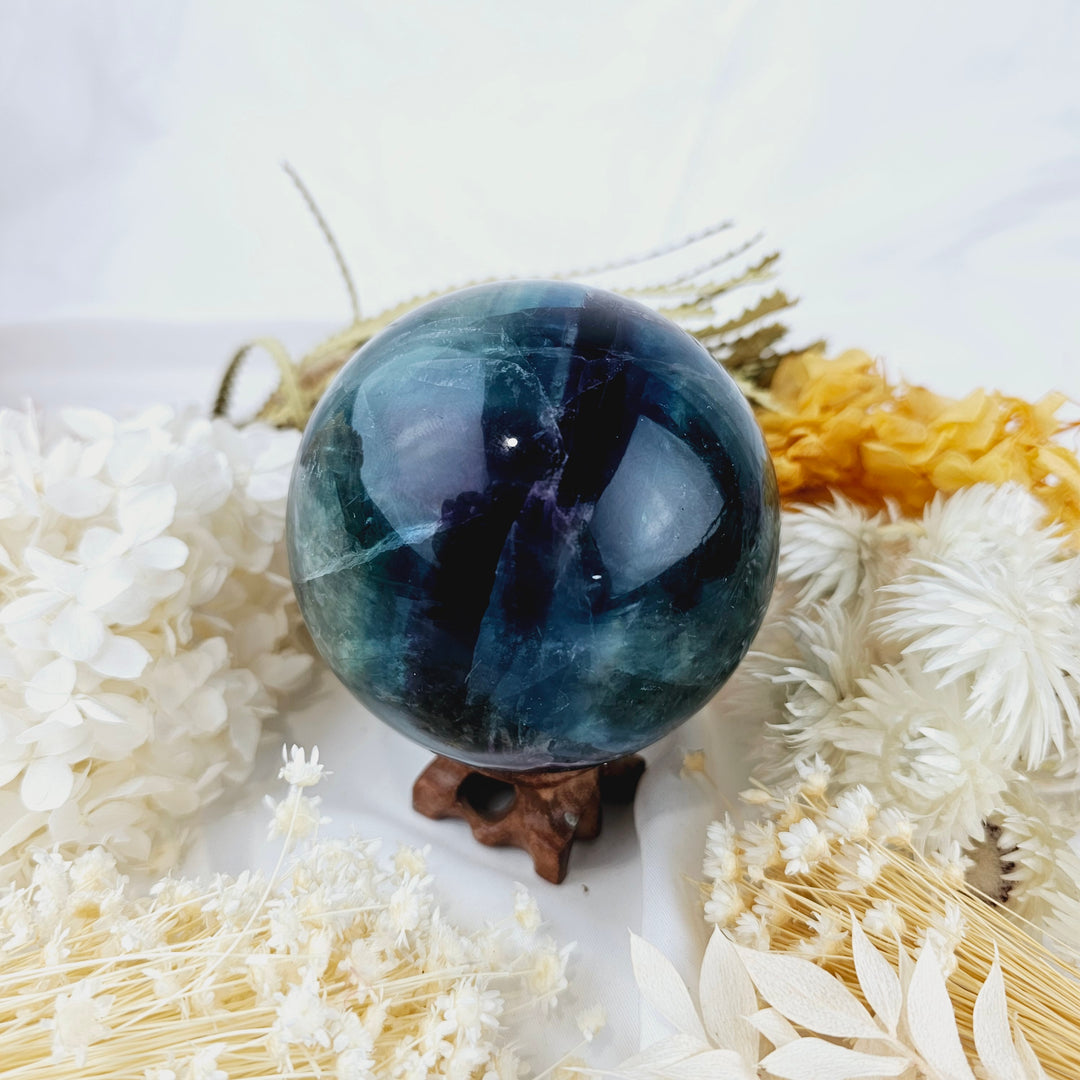 Rainbow Fluorite Sphere