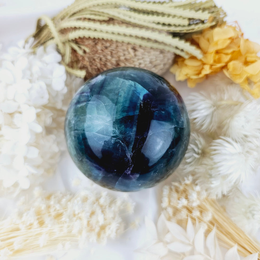 Rainbow Fluorite Sphere