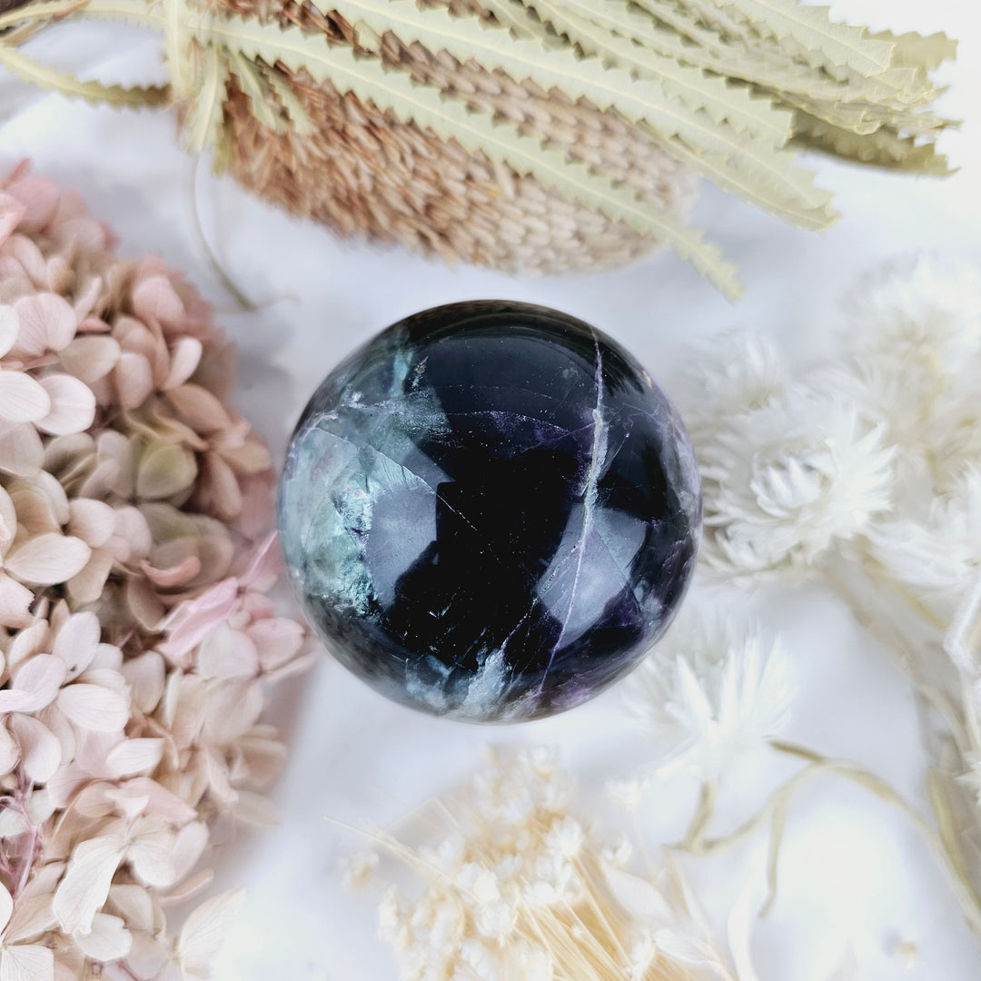 Rainbow Fluorite Sphere