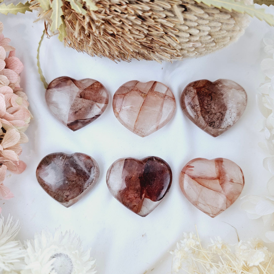 Fire Quartz (Hematoid) Heart