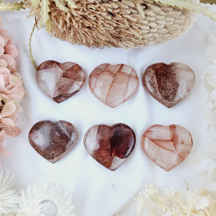 Fire Quartz (Hematoid) Heart