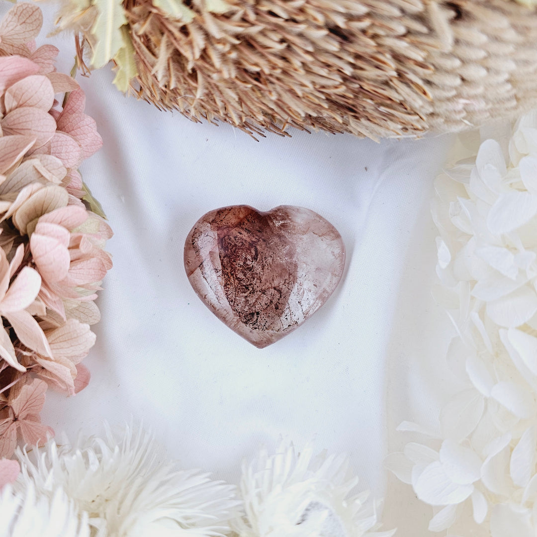 Fire Quartz (Hematoid) Heart