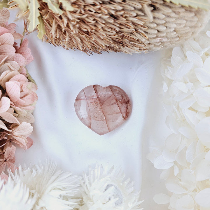 Fire Quartz (Hematoid) Heart