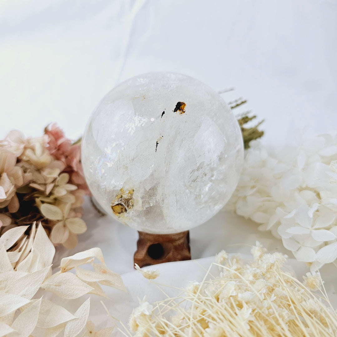 Clear Quartz Sphere (with rainbows)