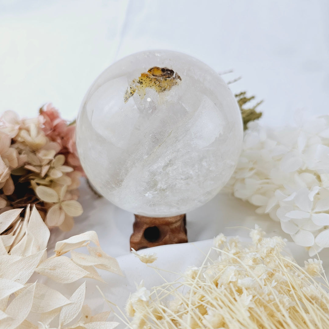 Clear Quartz Sphere (with rainbows)