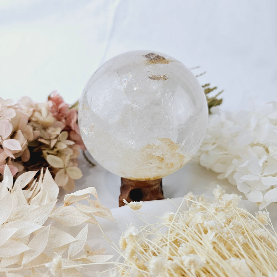 Clear Quartz Sphere (with rainbows)