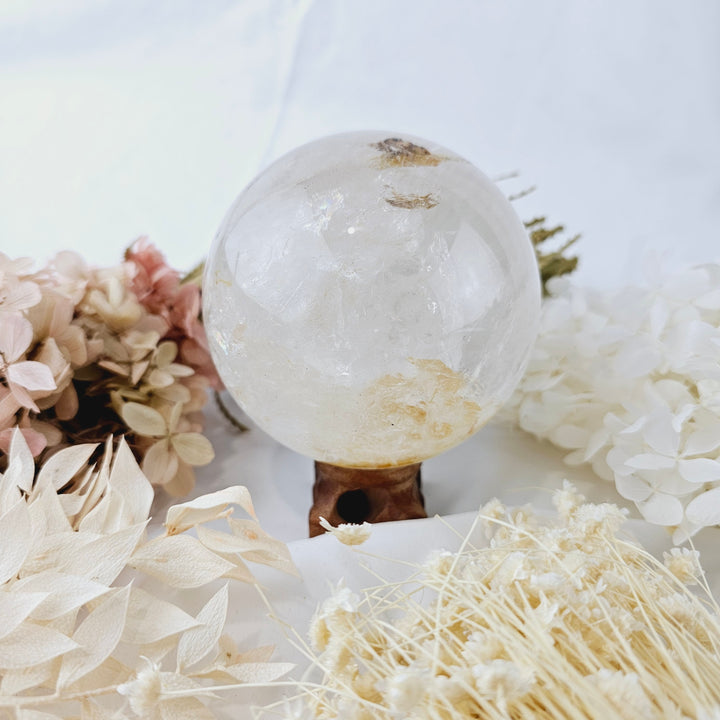 Clear Quartz Sphere (with rainbows)