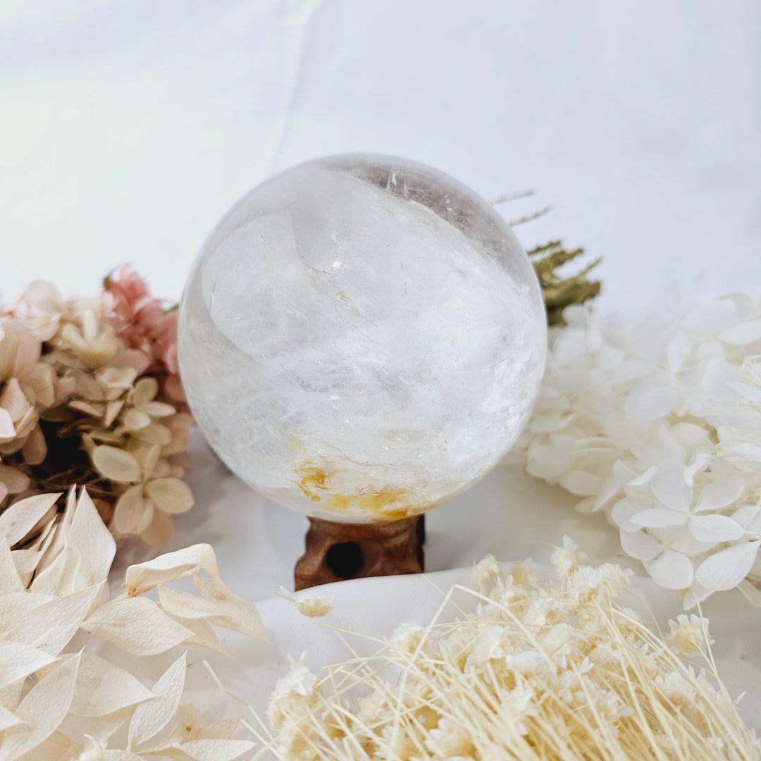 Clear Quartz Sphere (with rainbows)