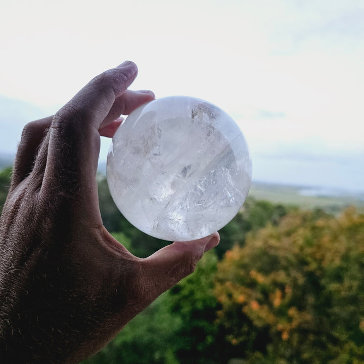 Clear Quartz Sphere (with rainbows)