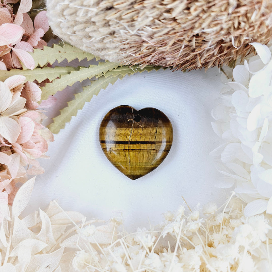 Tigers Eye Heart Pendant