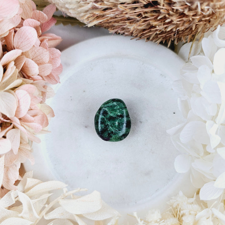 Ruby Zoisite Tumbled Pendant