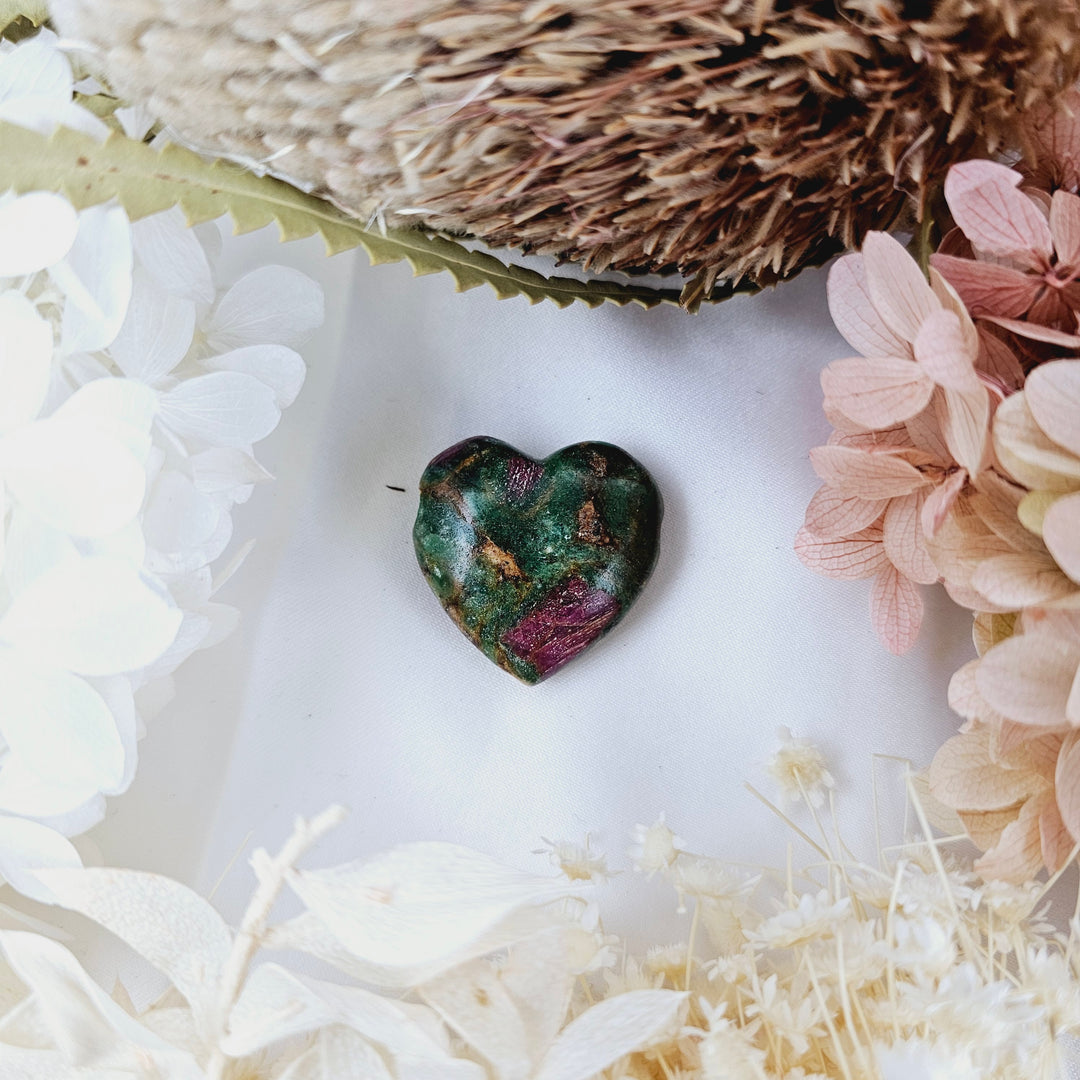 Ruby Fuchsite Heart Pendant