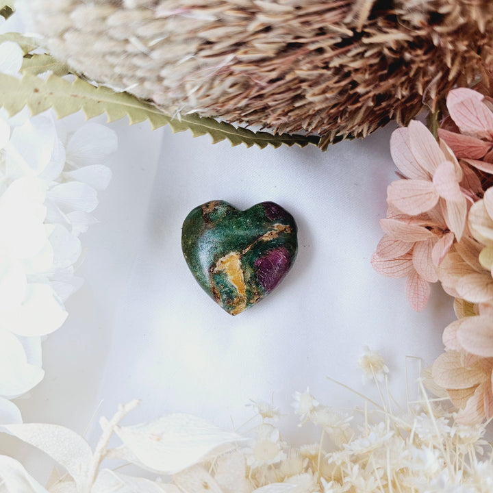 Ruby Fuchsite Heart Pendant